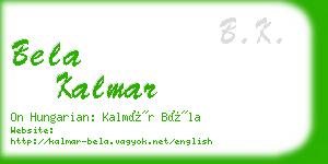 bela kalmar business card